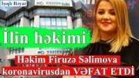 Həkim Firuzə Səlimova koronadan dünyasını dəyişdi.