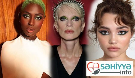 Göz makiyajına zümrüd yaşılının təsiri..