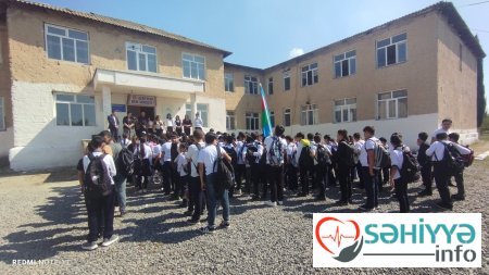 Salyanda məktəbdə tüstüdən zəhərlənənlər xəstəxanadan evə buraxılıb