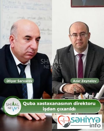 Xəstəxana direktoru  vəzifəsindən azad edilib.